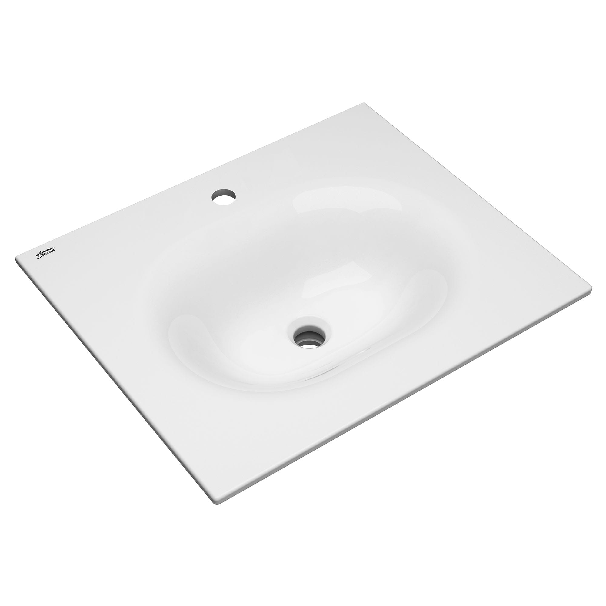 Studio S 24 Inch Vitreous China Vanity Sink Top Center Hole Only WHITE